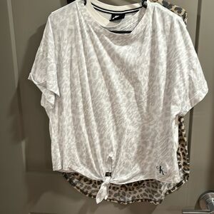 Two shirts!!!Nike crop and CK crop sports look